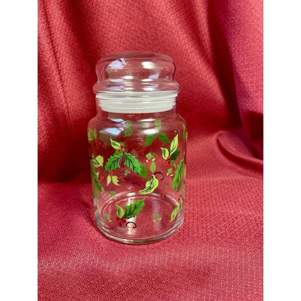 Vintage Libbey Christmas Canister